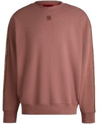 BOSS - Solid-Color Cotton Sweatshirt - Lyst