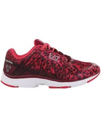 EA7 - Logo Leopard Print Casual Sports Shoes - Lyst