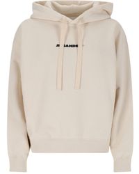 Jil Sander - Logo Hooded Sweatshirt - Lyst