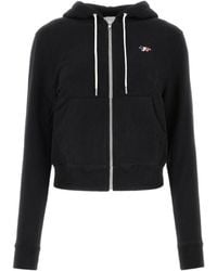 Maison Kitsuné - Fox Embroidery Zip-Up Hoodie - Lyst