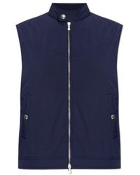 Eleventy - Stand Collar Quilted Vest - Lyst