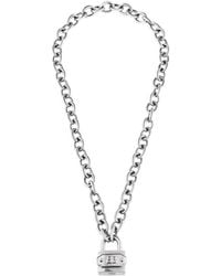 Balenciaga - Bb Padlock Necklace - Lyst