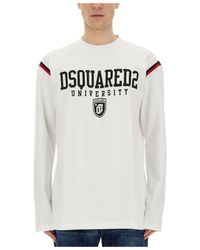DSquared² - Stripe-Detail Long-Sleeve T-Shirt - Lyst