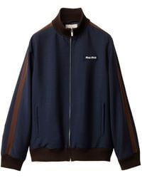 Miu Miu - Mohair-Virgin Wool Blouson Jacket - Lyst