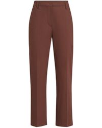Brunello Cucinelli - Stretch Twisted Cotton Twill Cigarette Trousers With Monili - Lyst