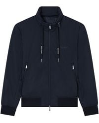 ARMANI EXCHANGE - Hooded Logo-Print Jacket - Lyst