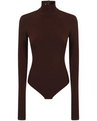 ANDAMANE - Ziggy High-Neck Long-Sleeve Bodysuit - Lyst