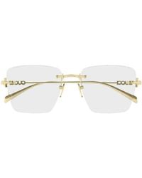 Gucci - Eyewear Rectangular Frame Glasses - Lyst