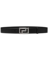 Versace - Greca Logo Engraved Belt - Lyst