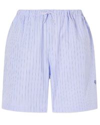 Anine Bing - Ramy Pinstripe Shorts - Lyst