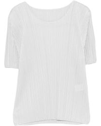 Pleats Please Issey Miyake - Pleated T-Shirt - Lyst