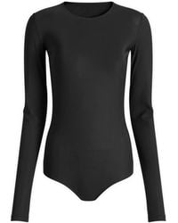 MM6 by Maison Margiela - Long-Sleeve Crewneck Bodysuit - Lyst