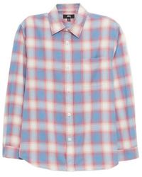 Stussy - Collared Long-Sleeved Shirt - Lyst
