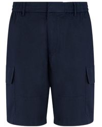 ARMANI EXCHANGE - Cotton Cargo Shorts - Lyst