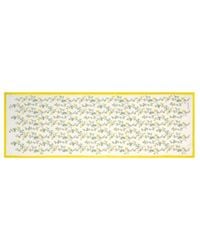 Longchamp - Floral-Embroidered Scarf - Lyst