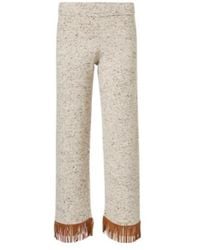 Alanui - Fringed Wool-Blend Pants - Lyst
