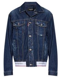 DSquared² - Buttoned Distressed Denim Jacket - Lyst