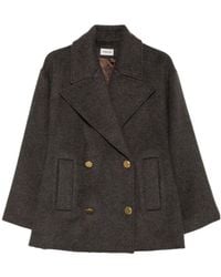 P.A.R.O.S.H. - Notch-Lapel Double-Breasted Coat - Lyst
