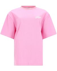 MSGM - Logo Crew Neck T-Shirt - Lyst