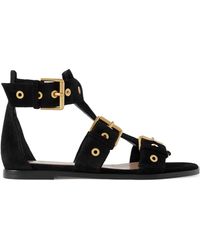 Gianvito Rossi - Buckled Suede Sandals - Lyst