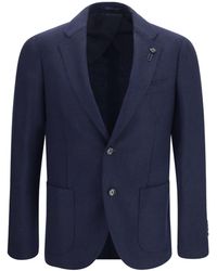 Lardini - Patch Pocket Single-Breasted Blazer - Lyst