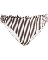 Ganni - Striped Bikini Pants - Lyst