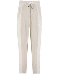Brunello Cucinelli - Elasticated Waistband Drawstring Pants - Lyst
