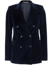 Tagliatore - Parigi Double-Breasted Velvet Blazer - Lyst