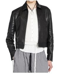 Ann Demeulemeester - Long-Sleeve Leather Jacket - Lyst