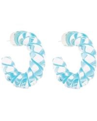 Bottega Veneta - Twisted Hoop Earrings - Lyst