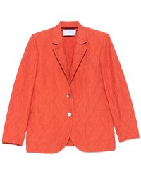 Harris Wharf London - Crinkled Shoulder-Pads Blazer - Lyst