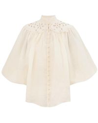 Zimmermann - Coco Embroidered Blouse - Lyst