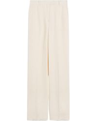 Max Mara - Studio Pleat Detailed Straight Leg Trousers - Lyst