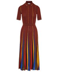 Gabriela Hearst - Calypso Striped Midi Dress - Lyst
