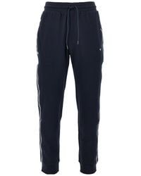 Emporio Armani - Logo-Patch Side-Stripe Track Pants - Lyst