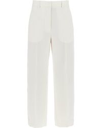 TOTEME - Totême Cropped Wide-Leg Pants - Lyst