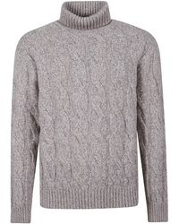 Eleventy - Cable-Knit Turtleneck Jumper - Lyst