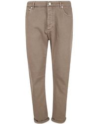 Brunello Cucinelli - Logo-Patch Straight Leg Jeans - Lyst