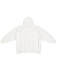 Balenciaga - Logo Printed Long-Sleeved Hoodie - Lyst