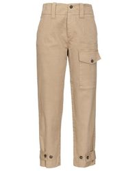 Pinko - Straight-Leg Cropped Trousers - Lyst