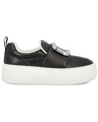 Roger Vivier - Viv' Up Embellished Buckle Sneakers - Lyst