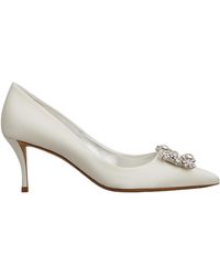 Roger Vivier - Crystal Square Buckle High Heels - Lyst