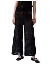 Liu Jo - Openwork Wide-Leg Pants - Lyst