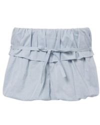 Magda Butrym - Belted Striped Cotton And Silk Shorts - Lyst