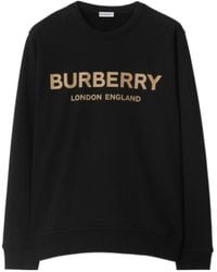Burberry - Logo Cotton Sweatshirt - Lyst