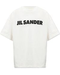 Jil Sander - Logo Printed Crewneck T-Shirt - Lyst