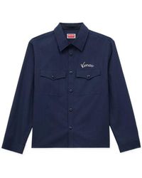 KENZO - Varsity Logo Overshirt - Lyst