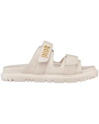 Dior - Logo Flat Sandals - Lyst