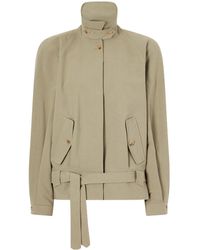 Magda Butrym - Belted Cotton-Gabardine Jacket - Lyst