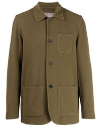 Herno - Button-Up Virgin Wool Blend Cardigan - Lyst